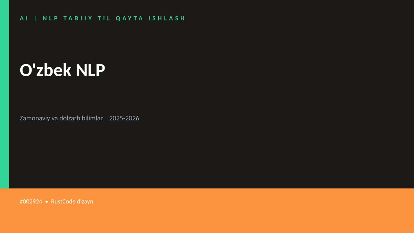 O'zbek NLP 1