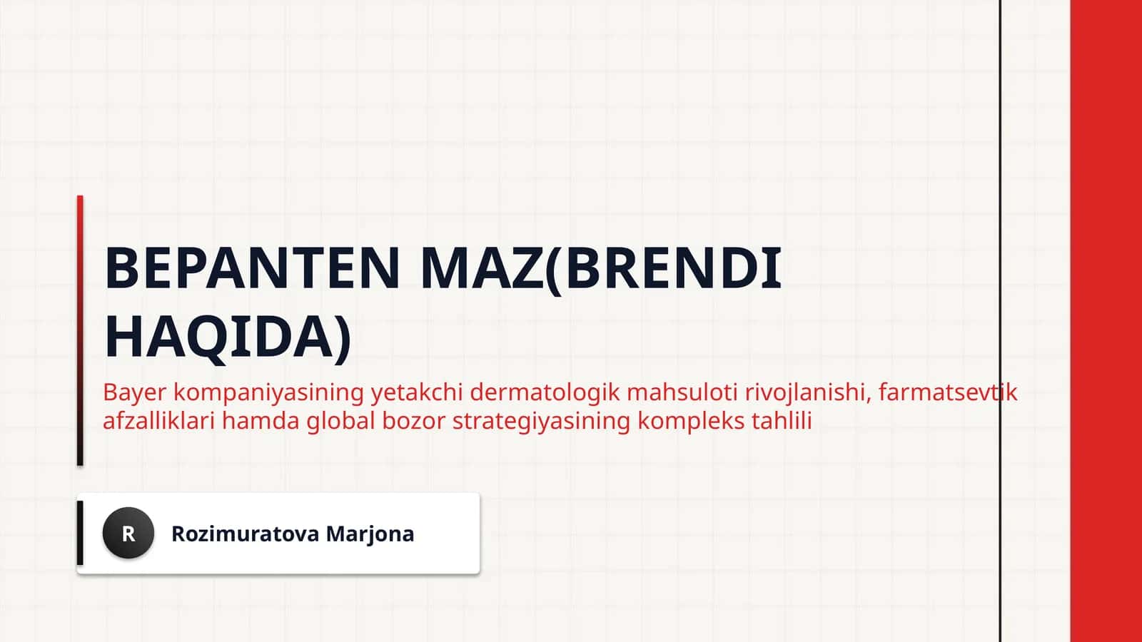 Bepanten maz(brendi haqida) 1