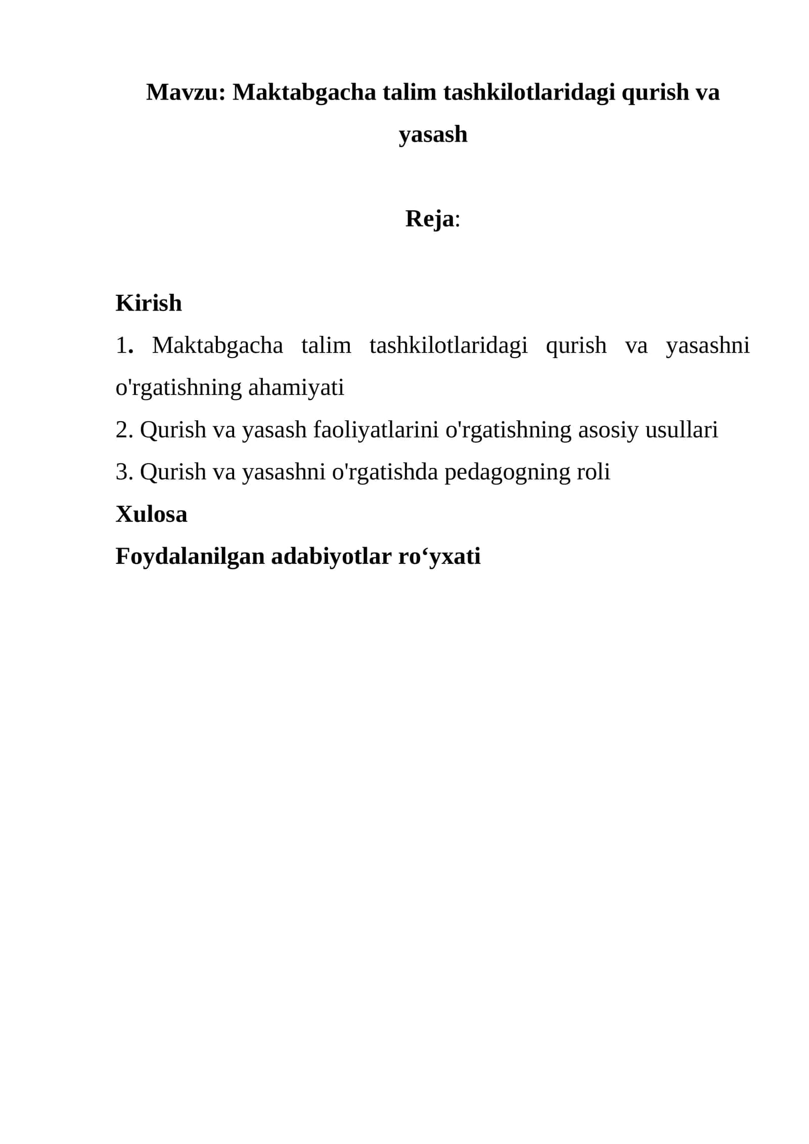 Maktabgacha talim tashkilotlaridagi qurish va yasash 1