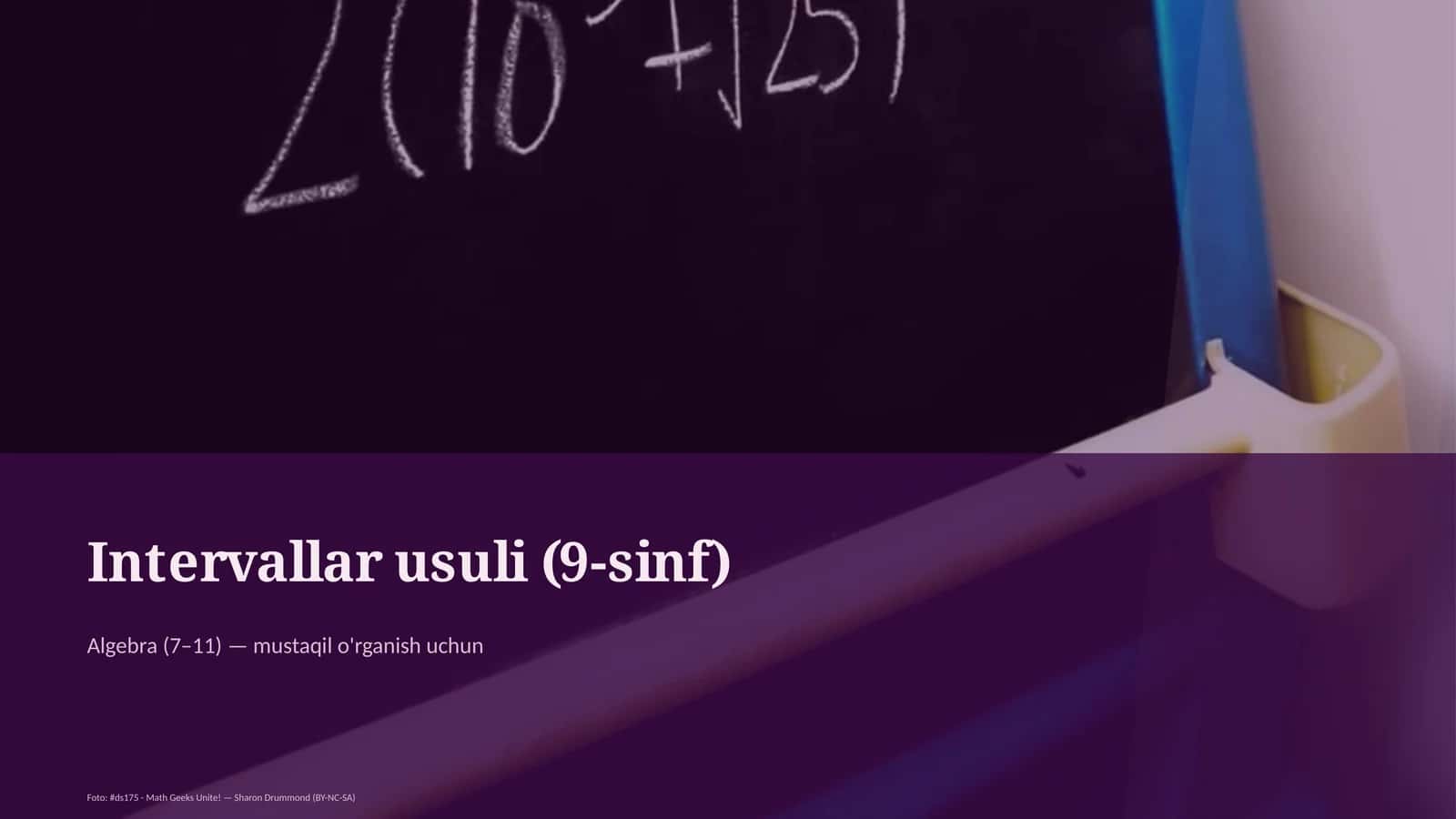 Intervallar usuli (9-sinf) 1