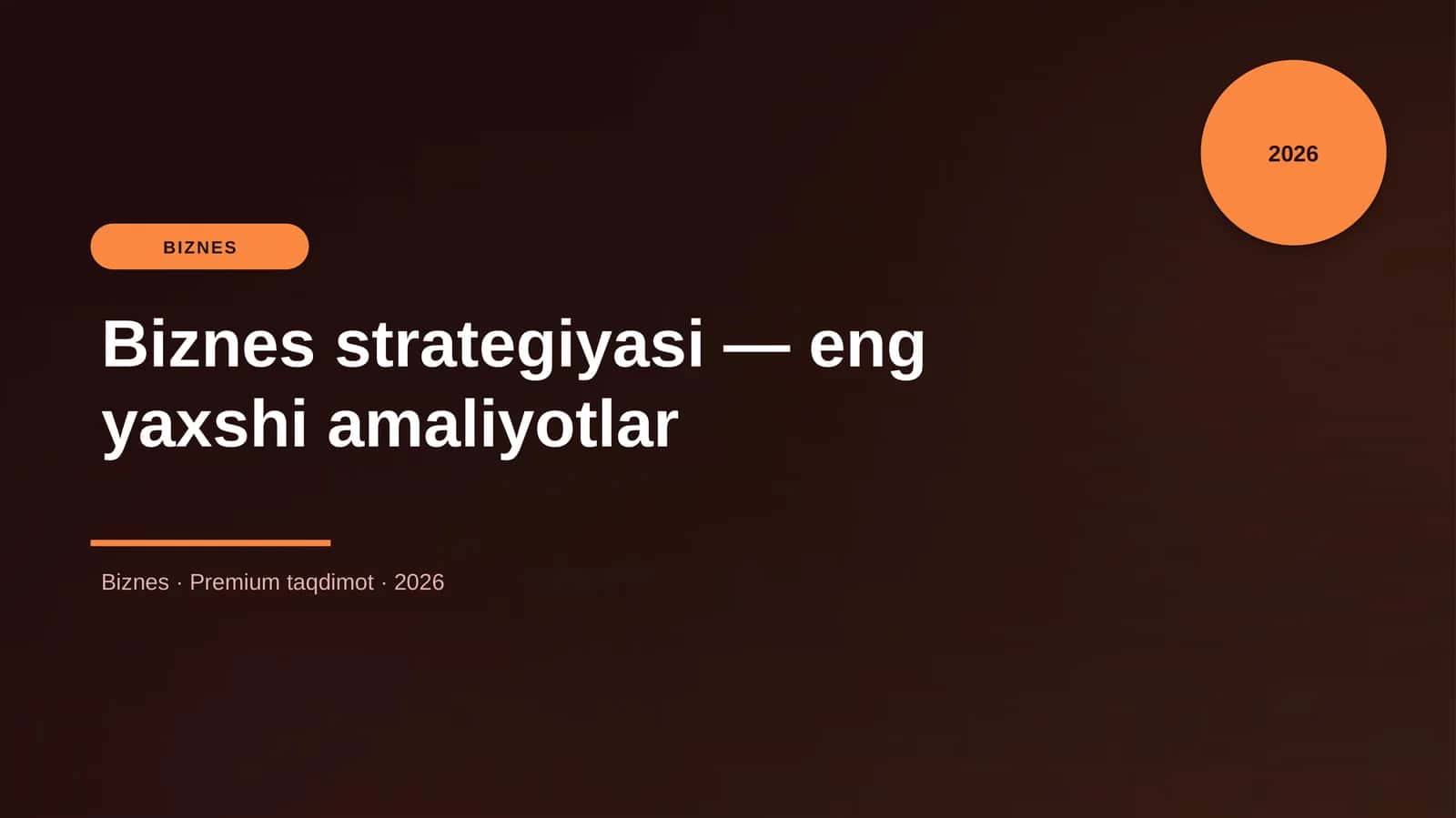 Biznes strategiyasi — eng yaxshi amaliyotlar 1