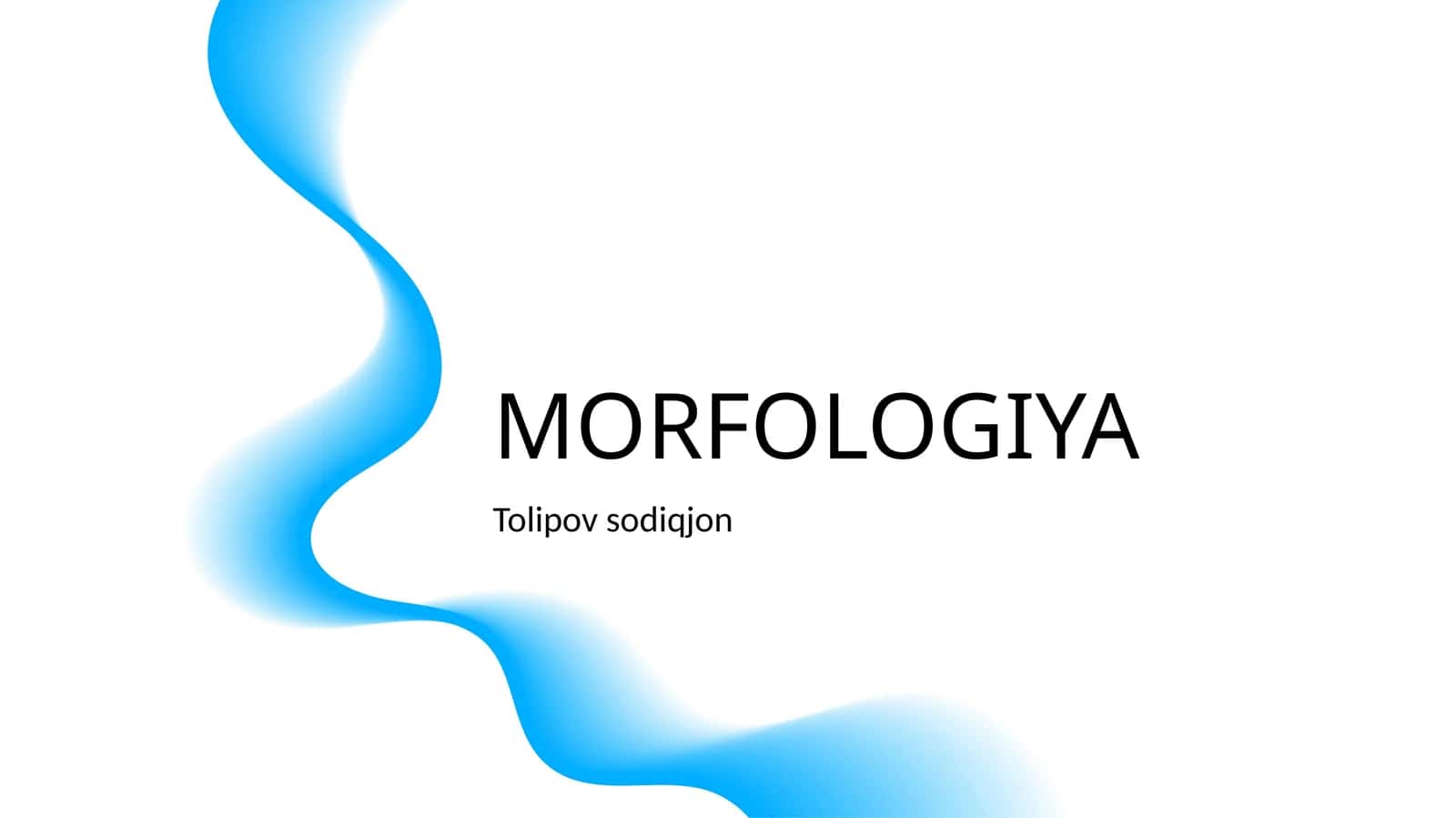MORFOLOGIYA 1