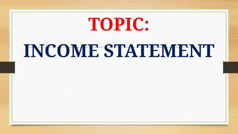 Income statement 1