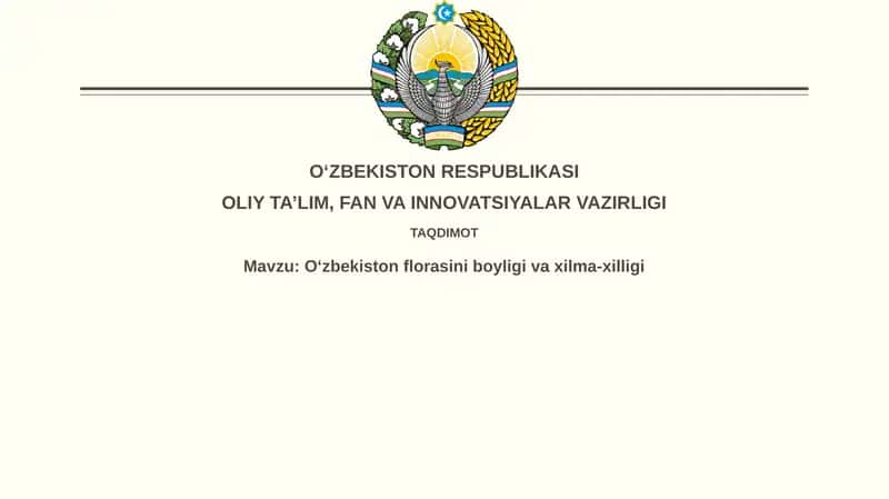 O'zbekiston florasi 1