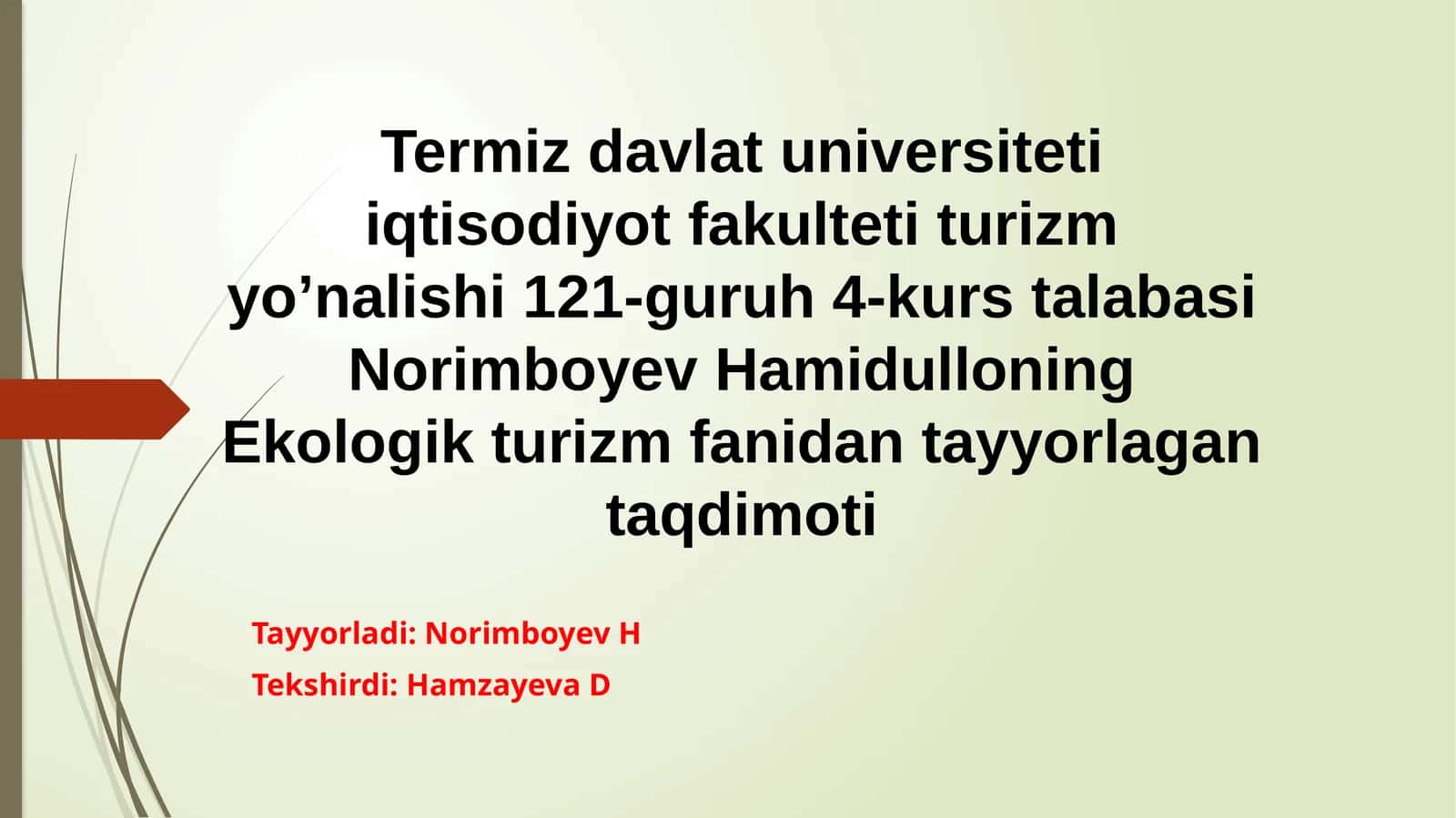 Norimboyev Hamidullo 1