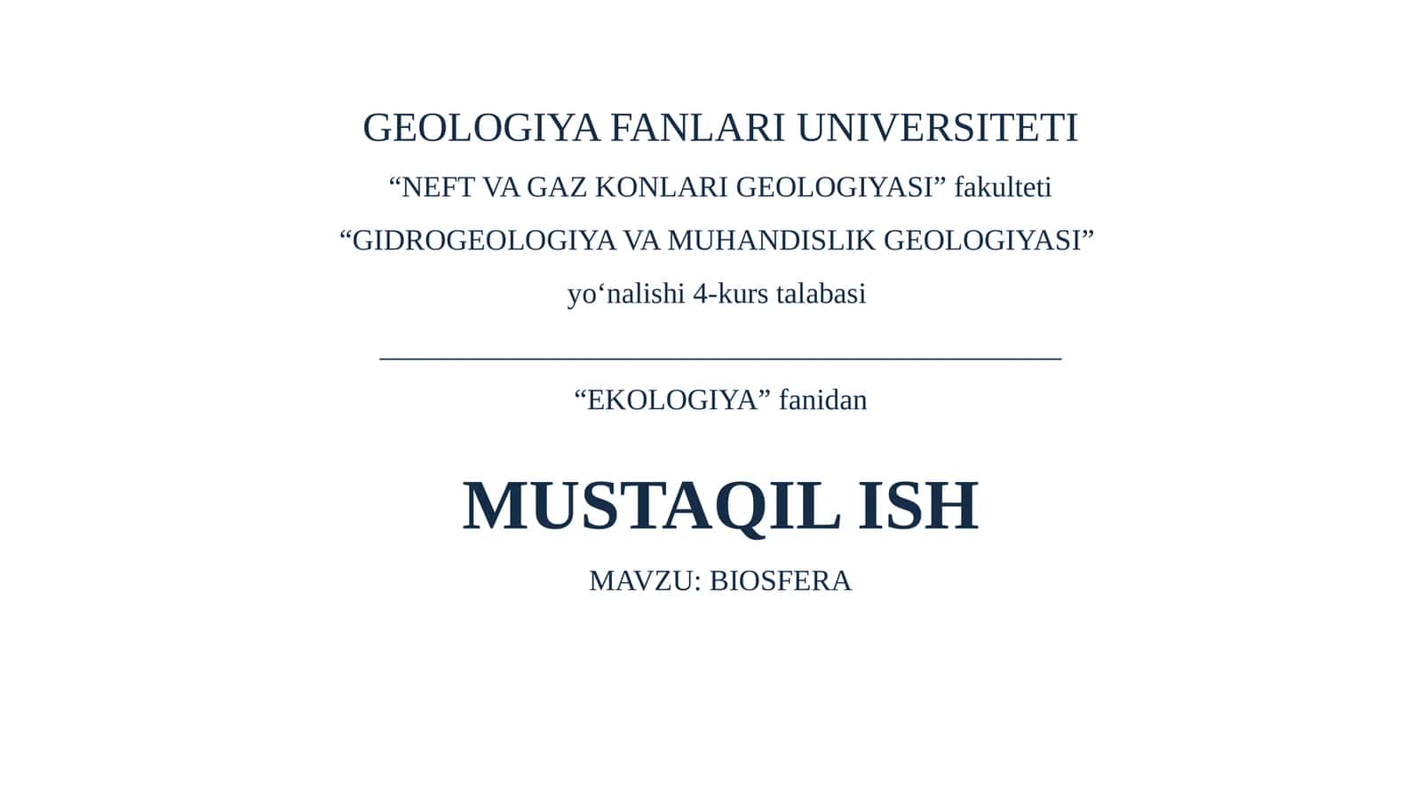 BIOSFERA 1