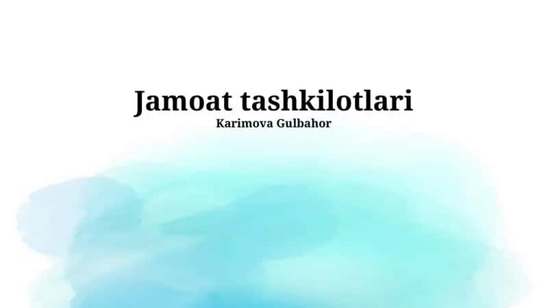 Davlat tashkilotlarining mohiyati va tuzilishi 1