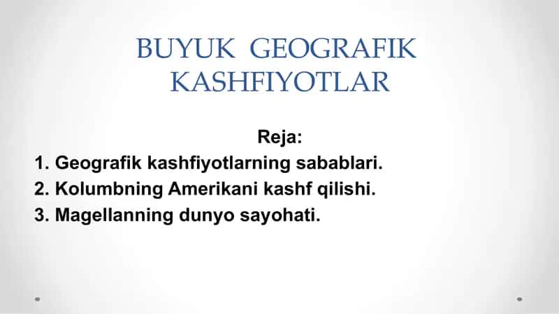 Geografik Kashfiyotlar 1