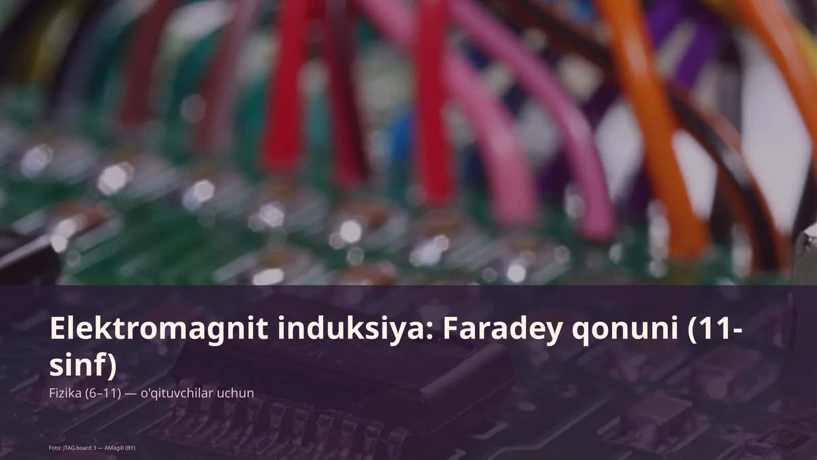 Elektromagnit induksiya: Faradey qonuni (11-sinf) 1
