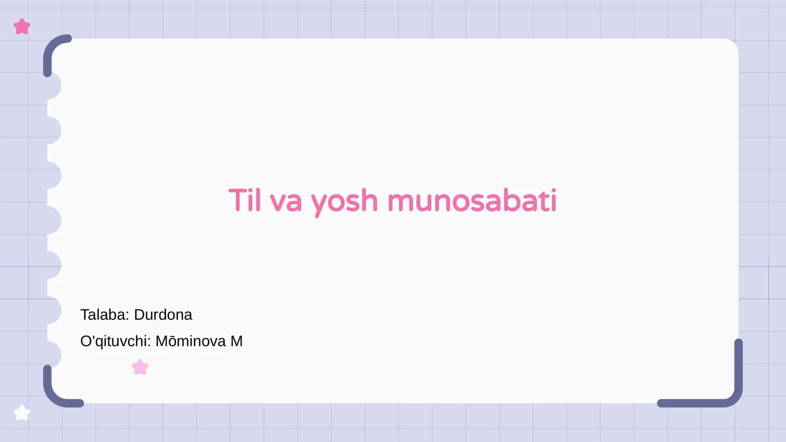 Til va yosh munosabati 1