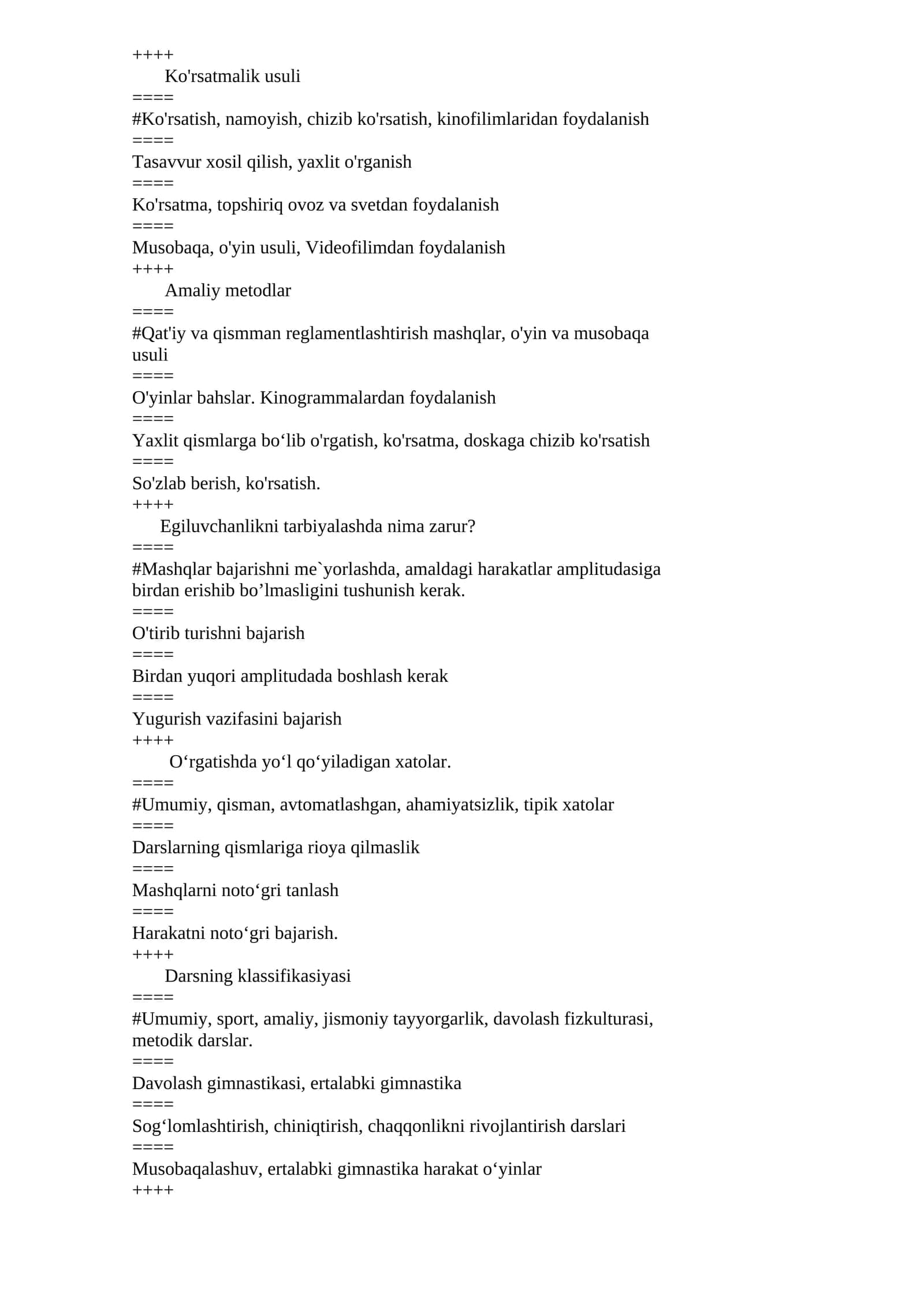 Ko'rsatmalik usuli 1