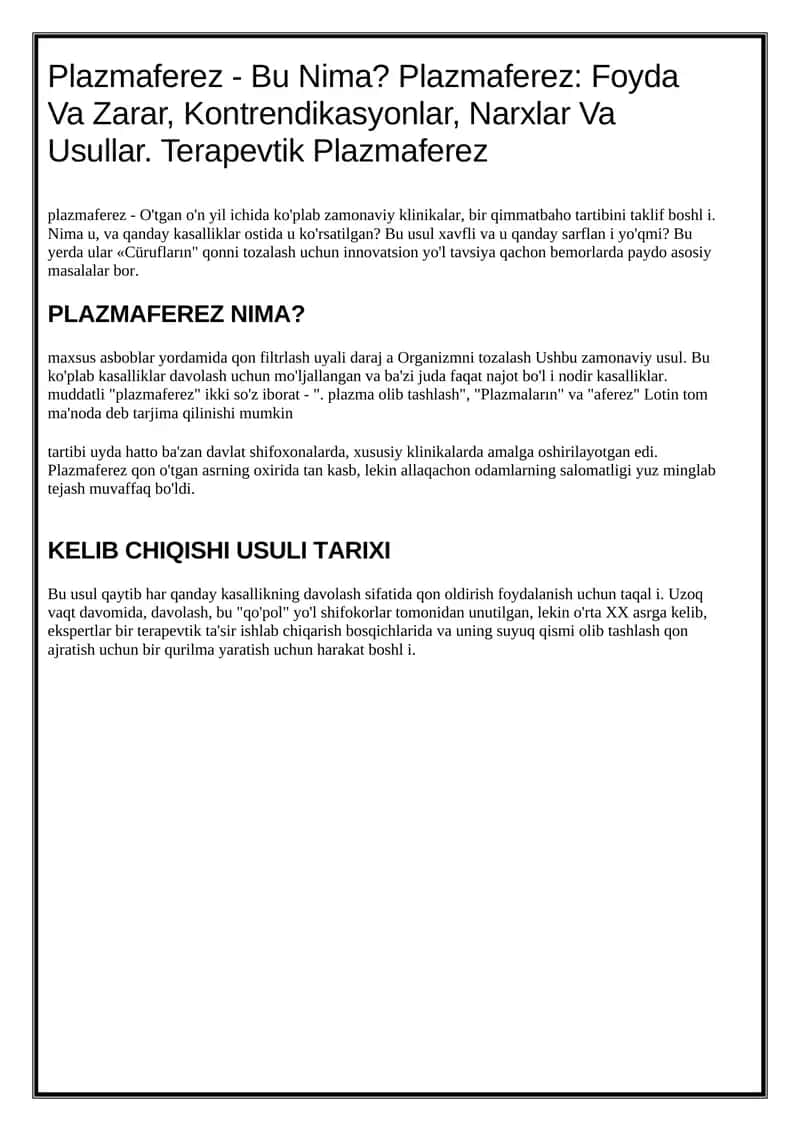 Plazmaferez 1