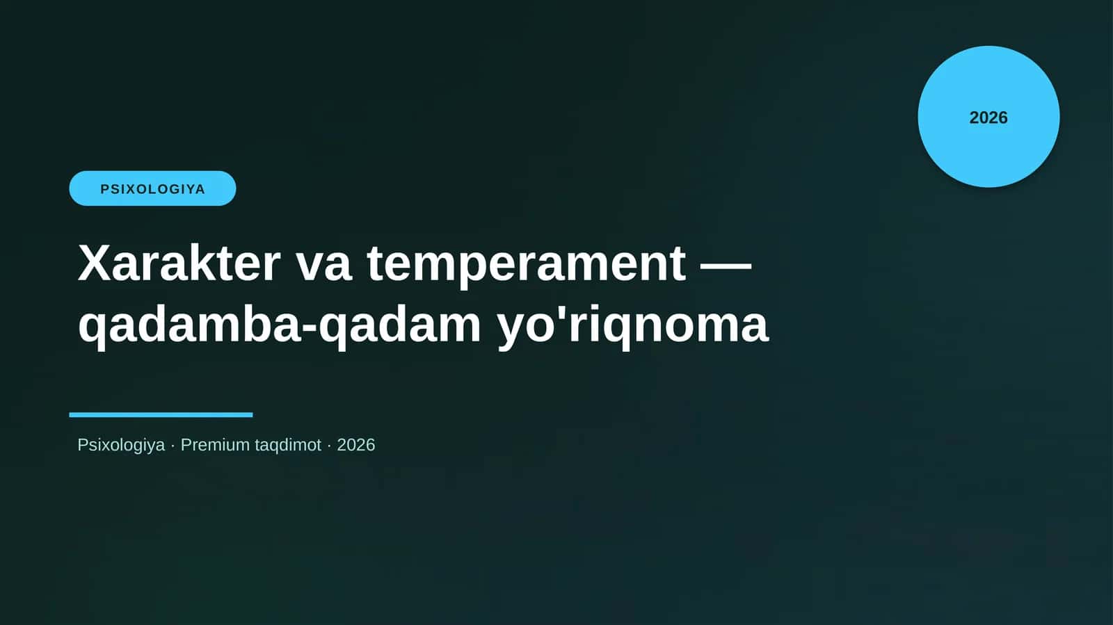 Xarakter va temperament — qadamba-qadam yo'riqnoma 1