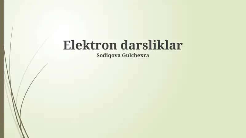 Elektron darsliklar 1