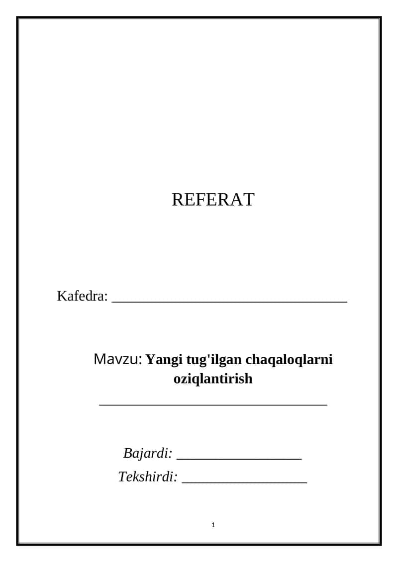 Yangi tug'ilgan chaqaloqlarni oziqlantirish 1