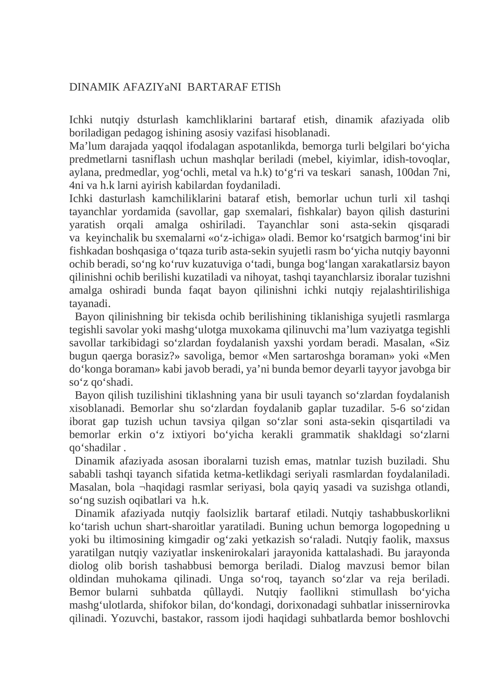 DINAMIK AFAZIYA NIBARTARAF ETISH 1
