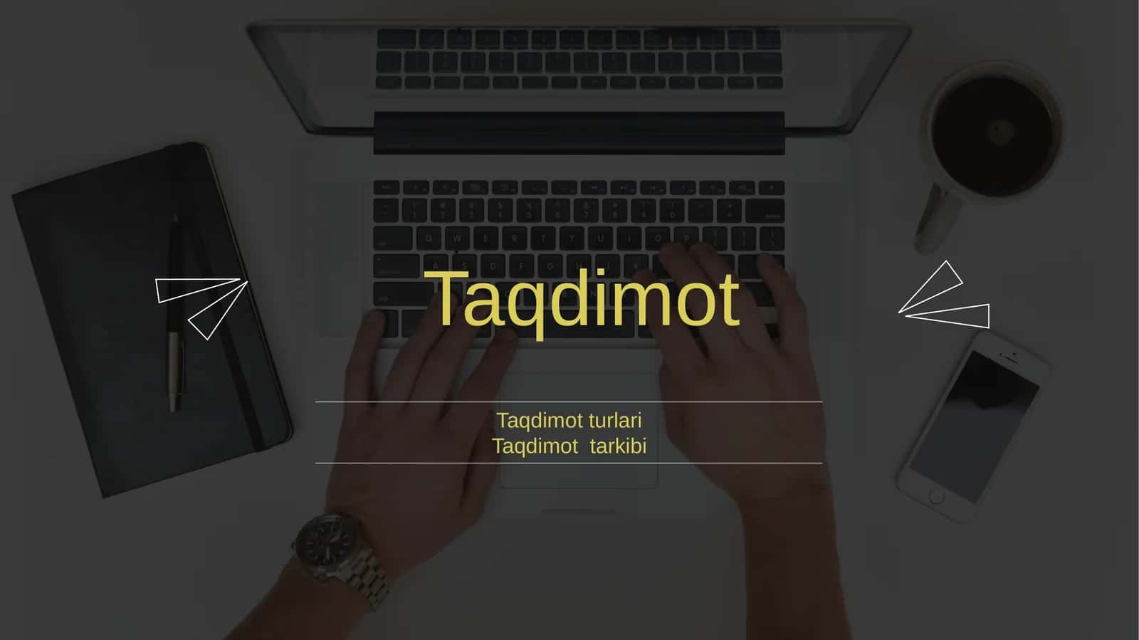 "Taqdimot" mavzusiga slayd 1