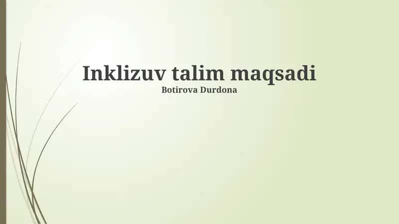 Inklyuziv Ta'lim 1