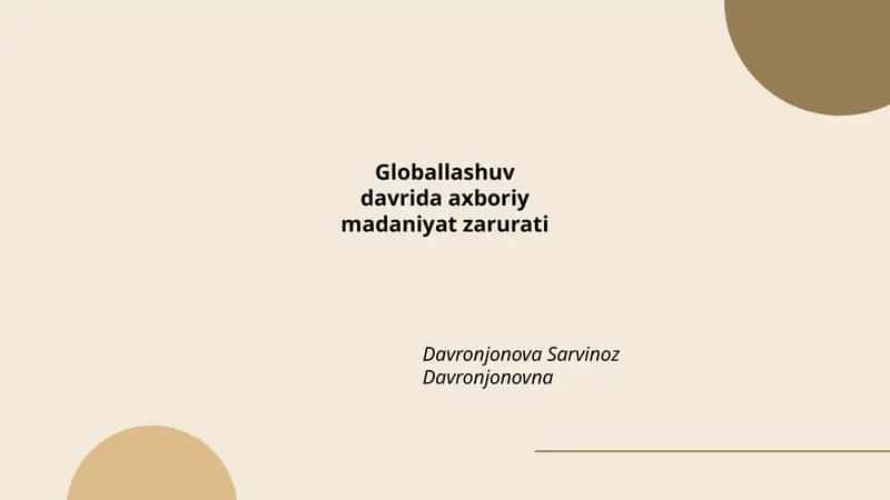 Globallashuv 1