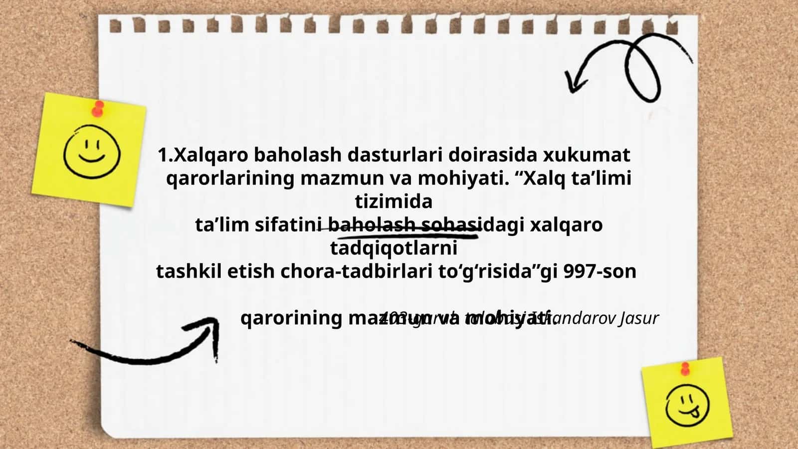 Xalqaro baholash dasturlari 1