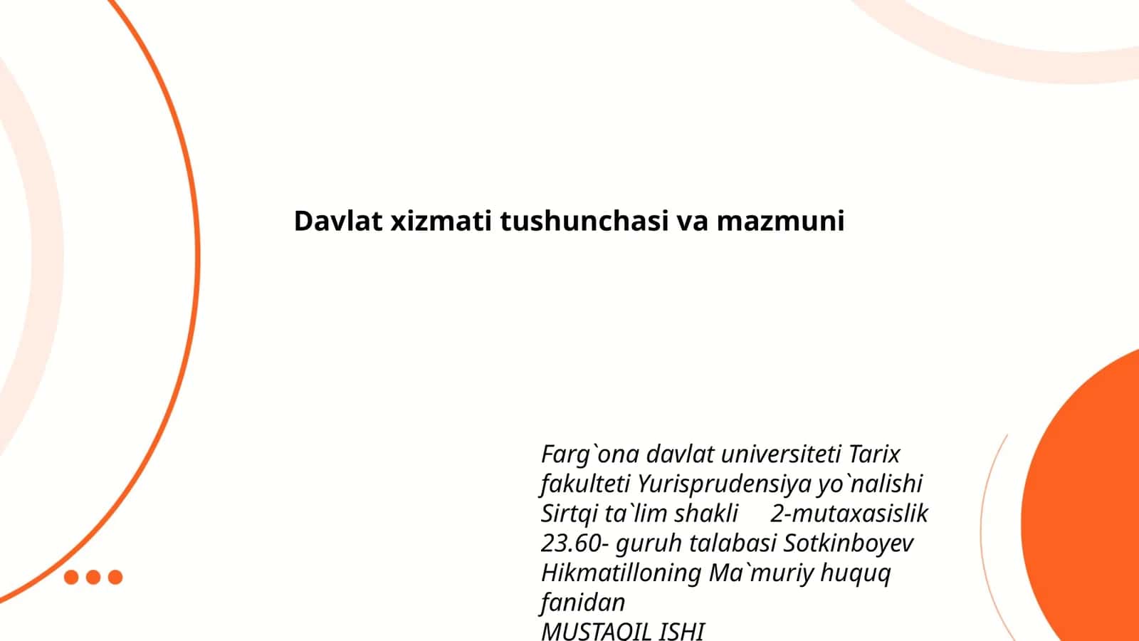 Davlat xizmati tushunchasi va mazmuni 1