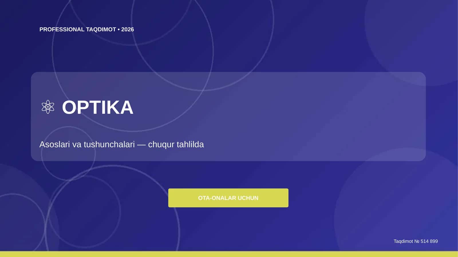 Optika: asoslari va tushunchalari (chuqur tahlilda) 1