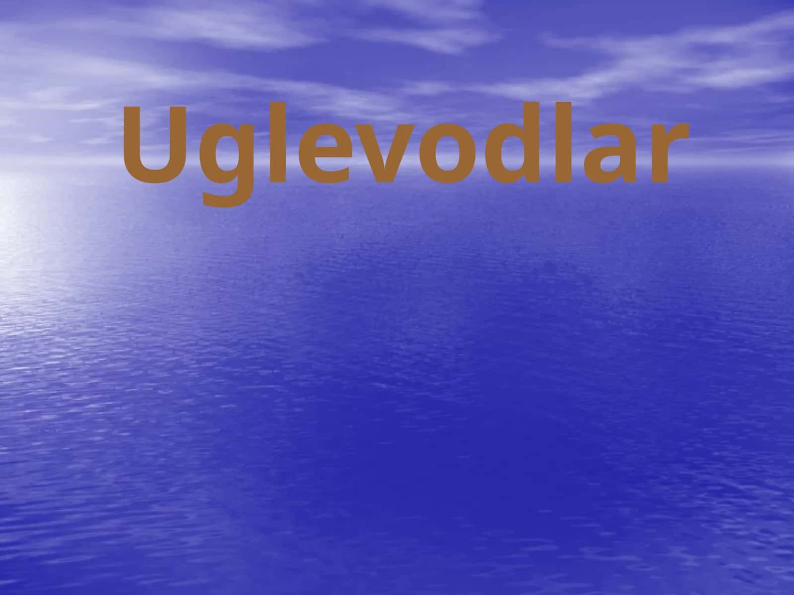 "Uglevodlar" mavzusida 9-sinf biologiya fanidan dars ishlanma. 1