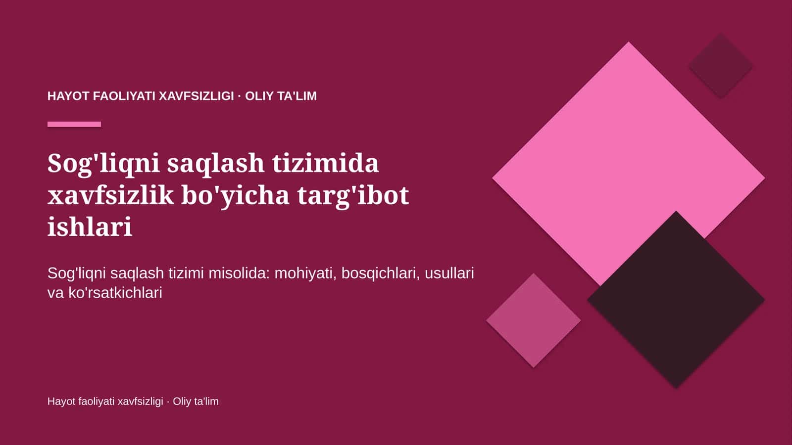 sog'liqni saqlash tizimida xavfsizlik bo'yicha targ'ibot ishlari 8036 1