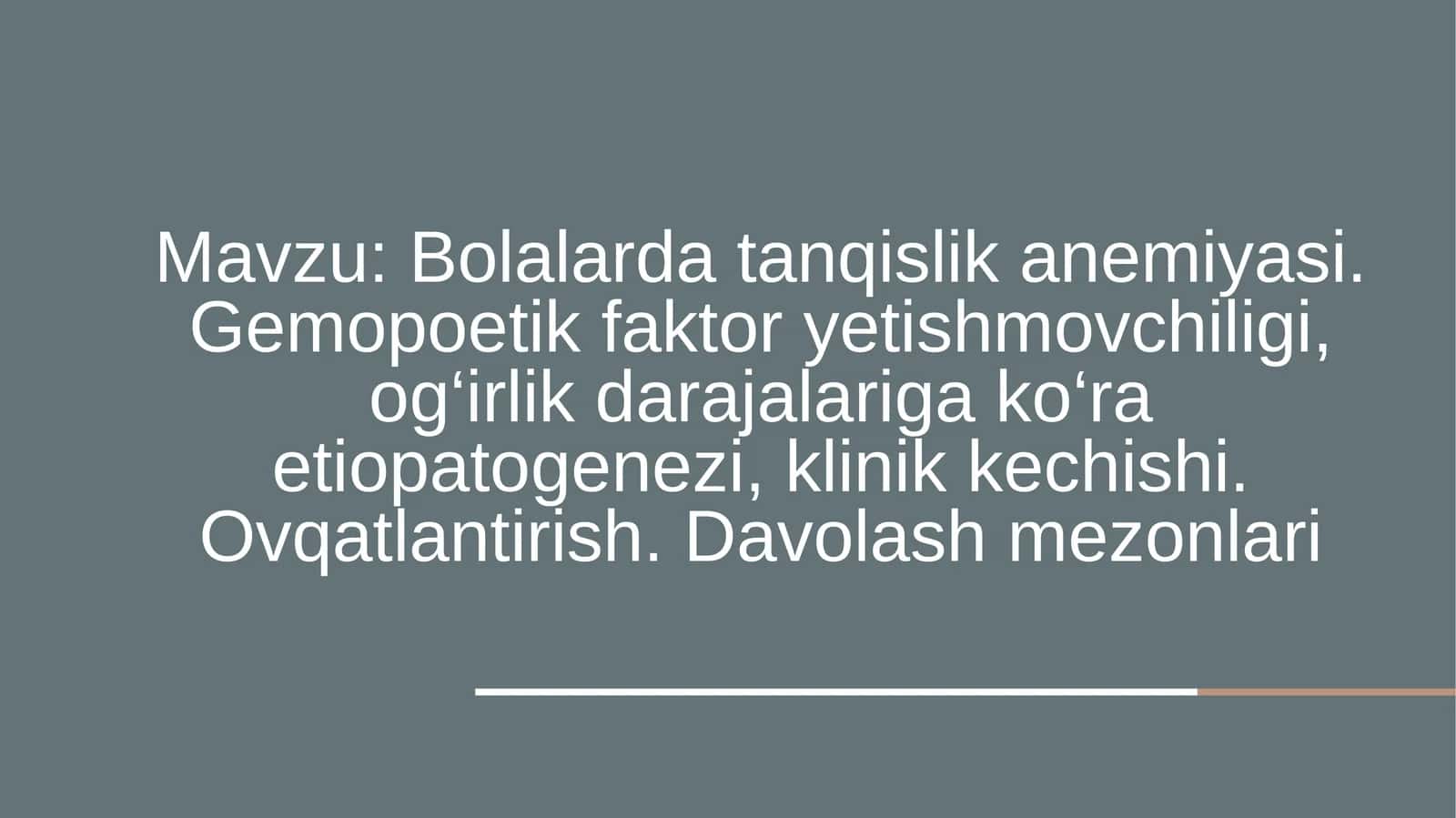 Bolalarda tanqislik anemiyasi 1