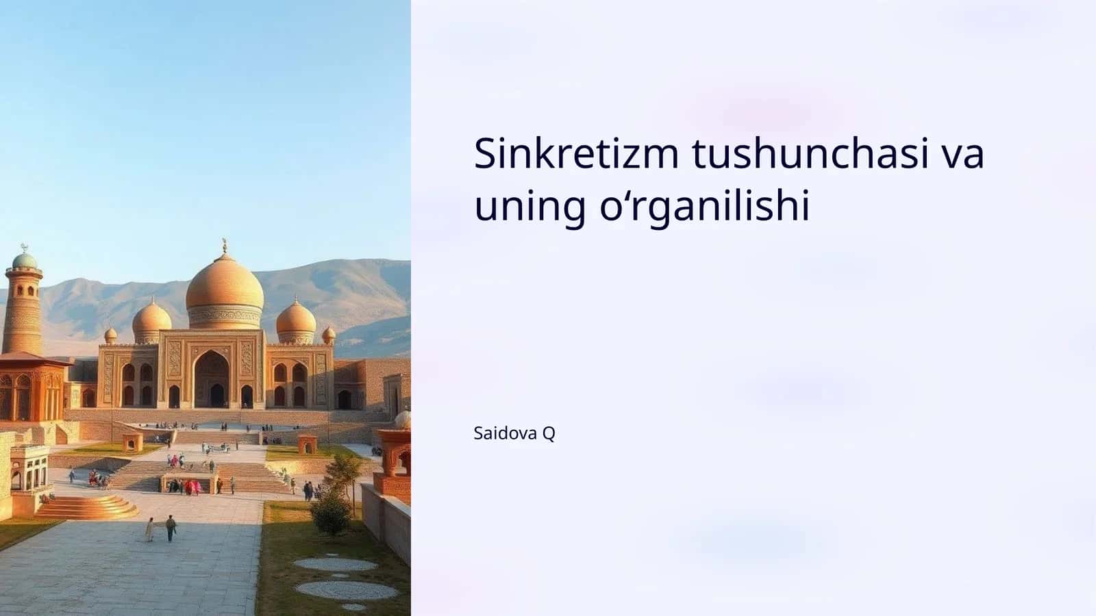 Sinkretizm tushunchasi va uning o‘rganilishi 1