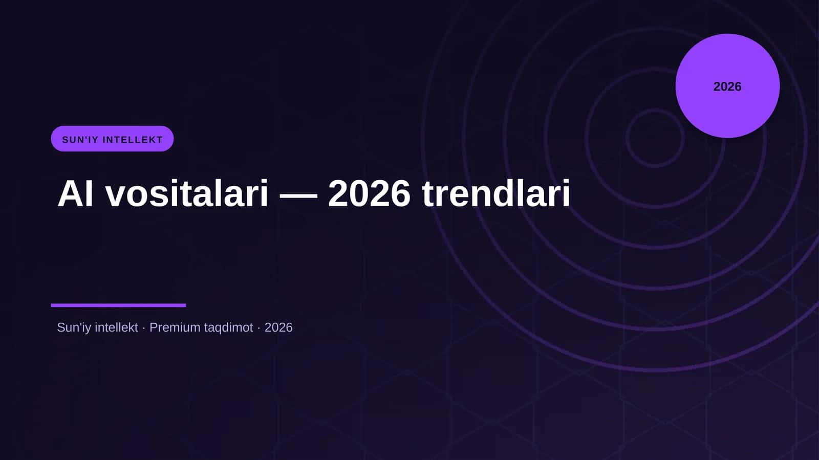 AI vositalari — 2026 trendlari 1