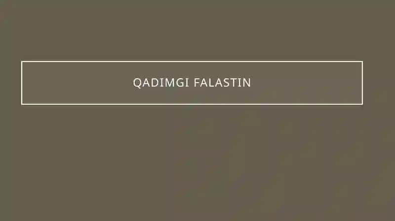 QADIMGI FALASTIN