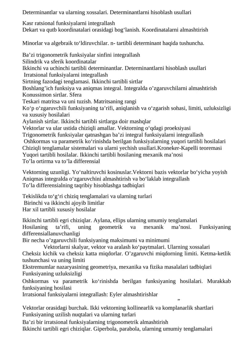 Matematika va jismoniy tarbiya kurs ishi 1