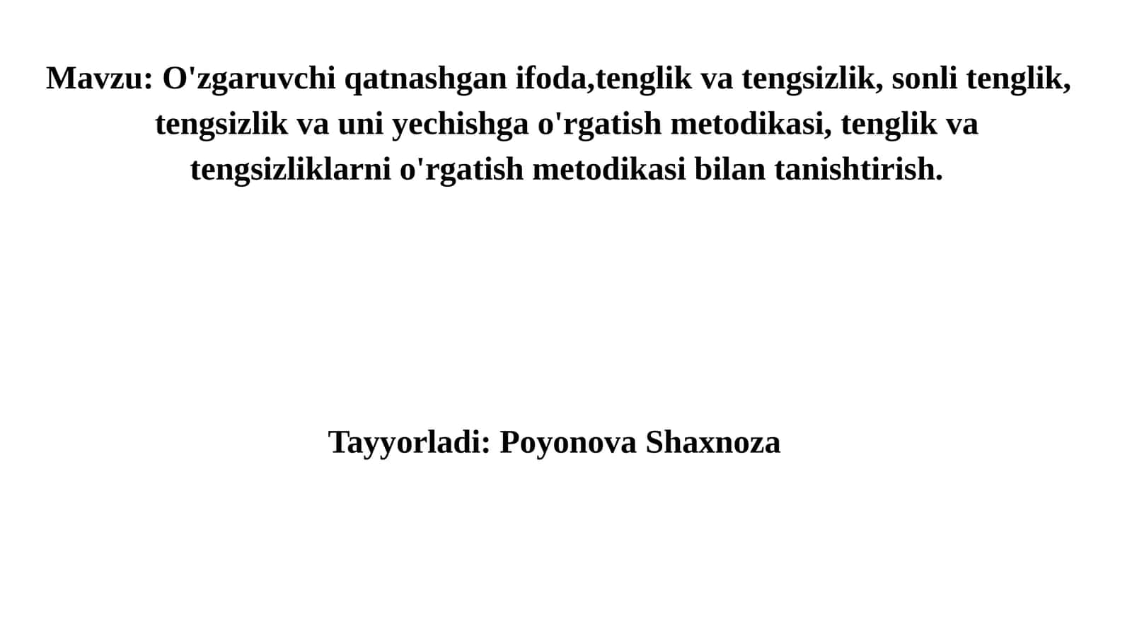 O'zgaruvchi qatnashgan ifoda 1