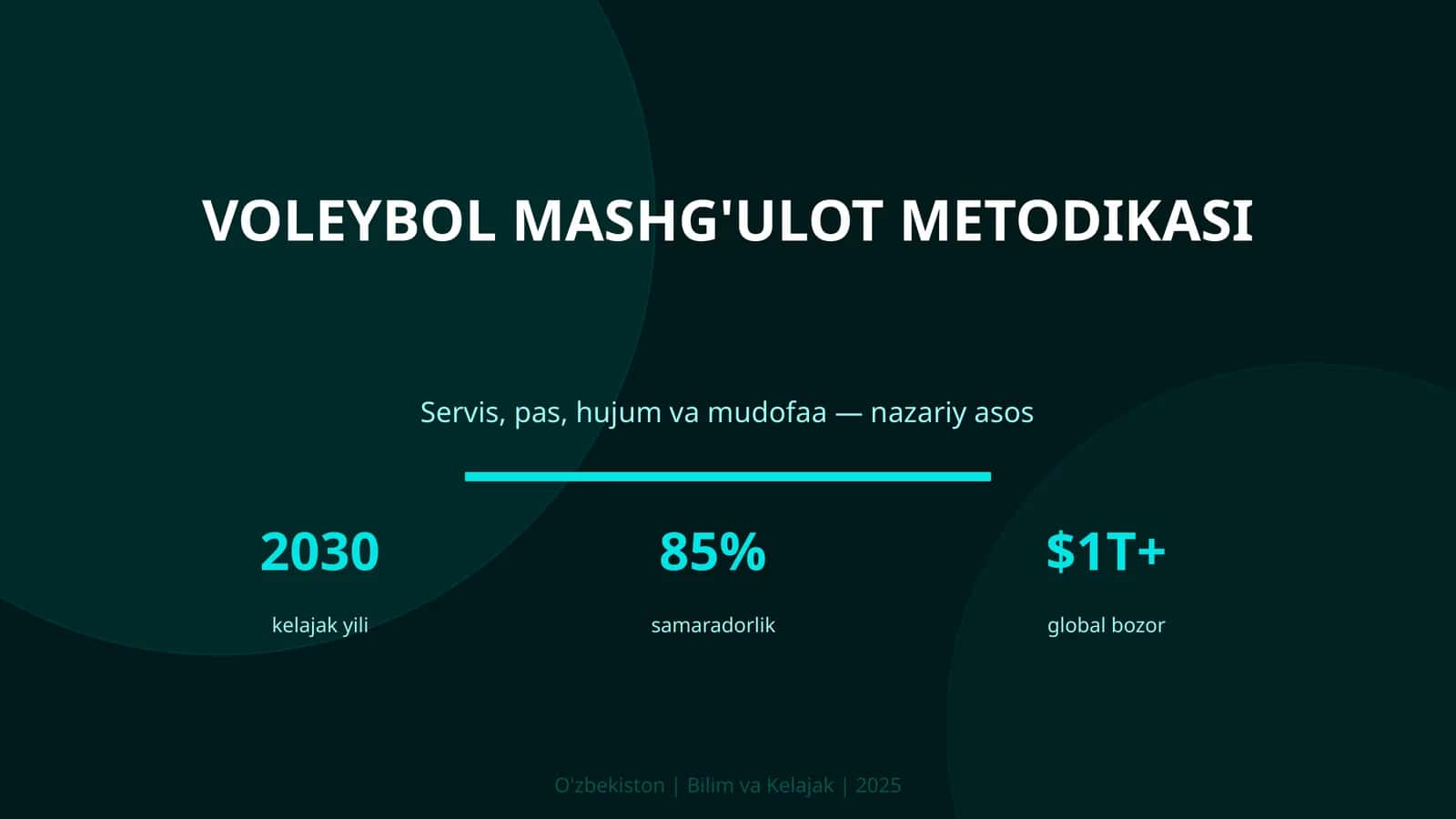 VOLEYBOL MASHG'ULOT METODIKASI 1