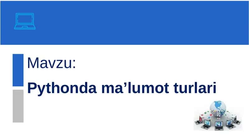 Pythonda ma’lumot turlari 1