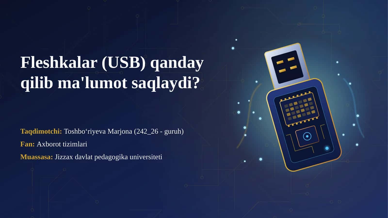 Fleshkalar (USB) qanday qilib ma'lumot saqlaydi? 1