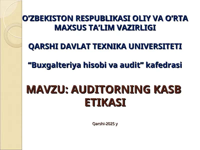 AUDITORNING KASBETIKA 1