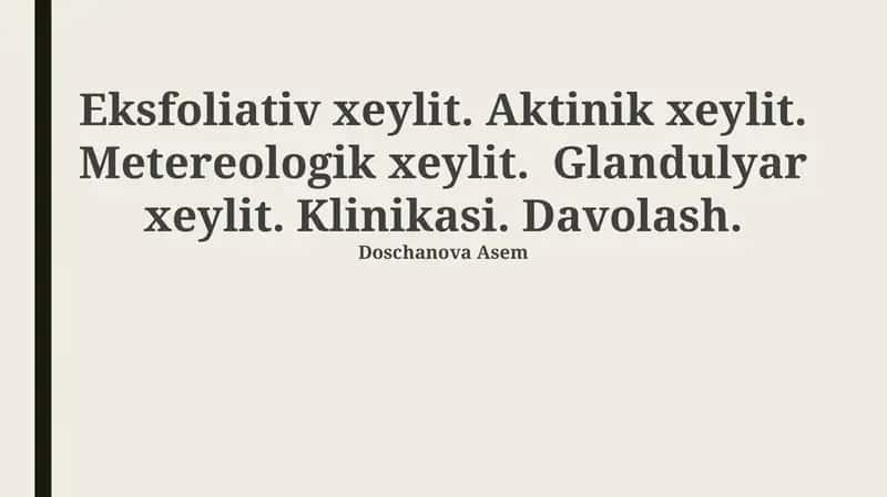 Klinik Ko'rinishlar 1