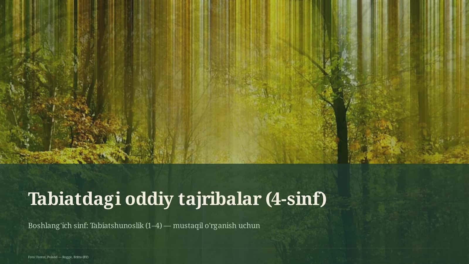 Tabiatdagi oddiy tajribalar (4-sinf) 1