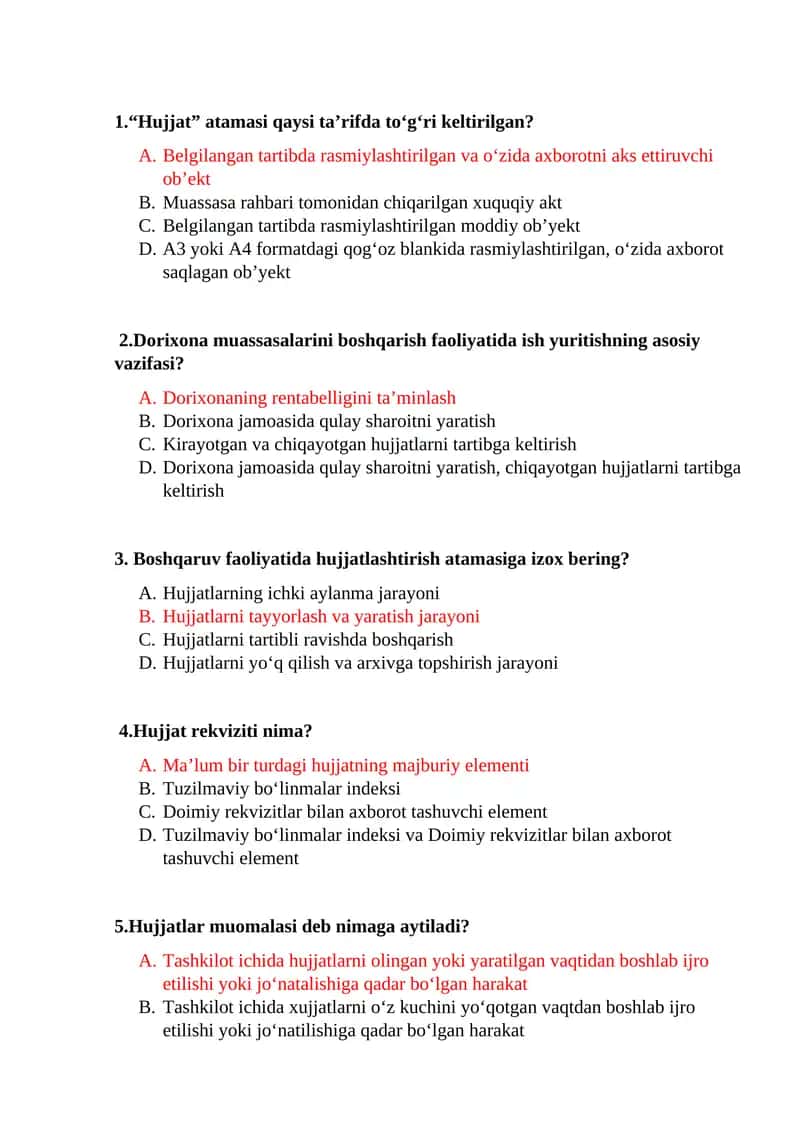 Hujjatlar muomalasi 1
