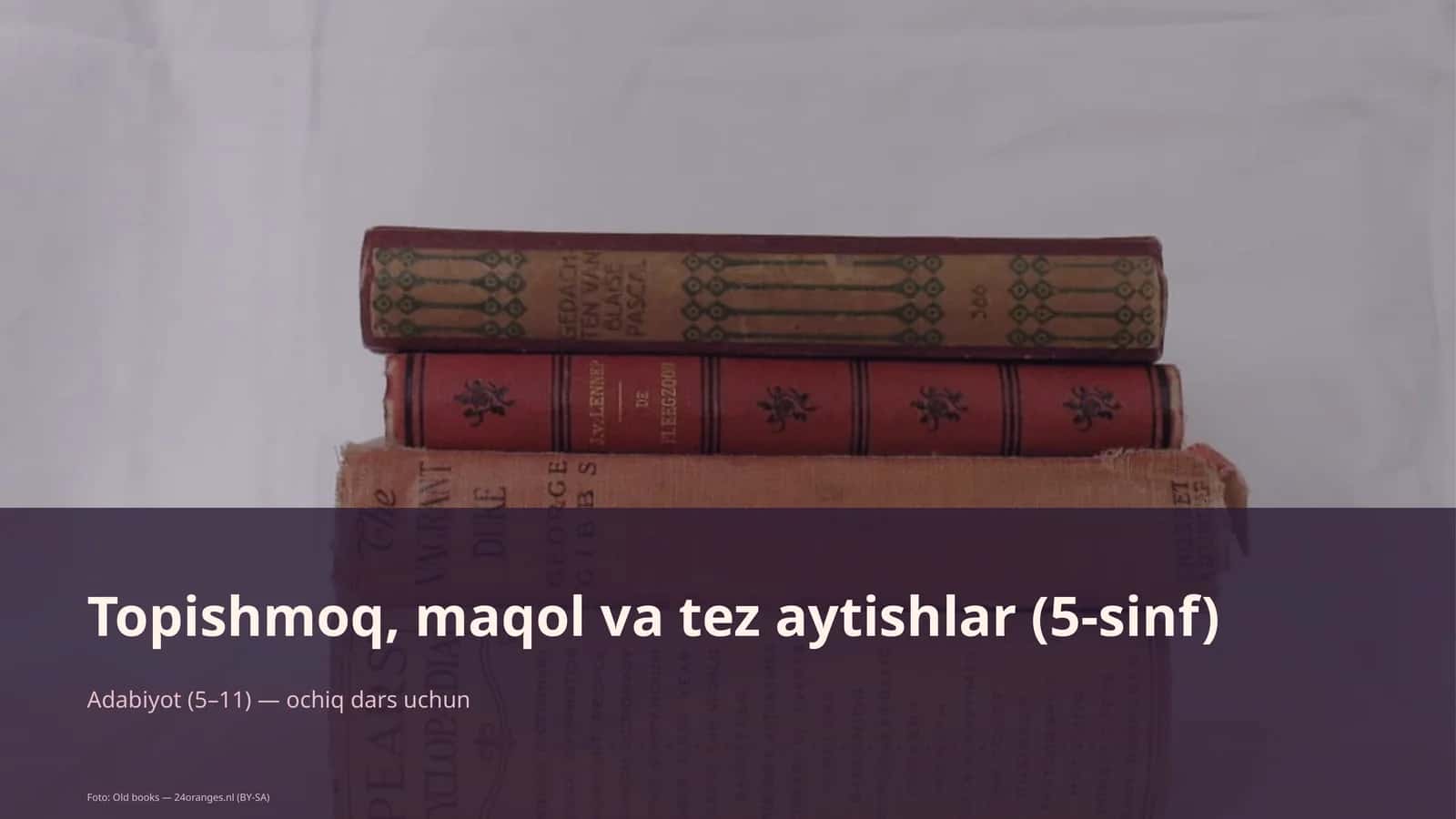 Topishmoq, maqol va tez aytishlar (5-sinf) 1