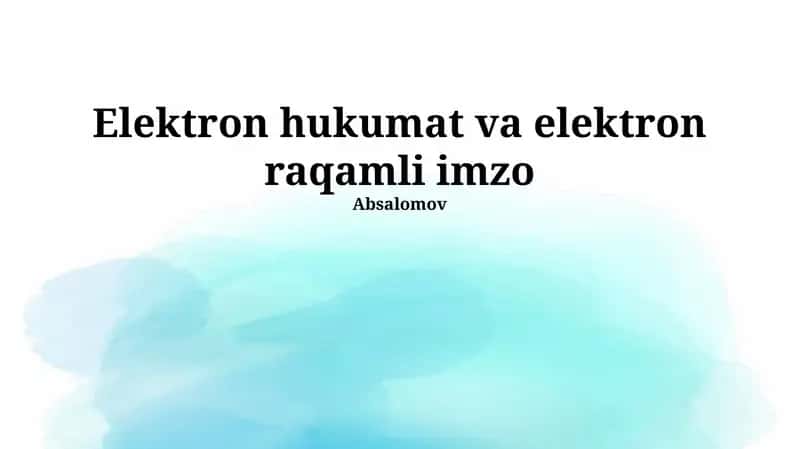 Elektron raqamli imzo 1