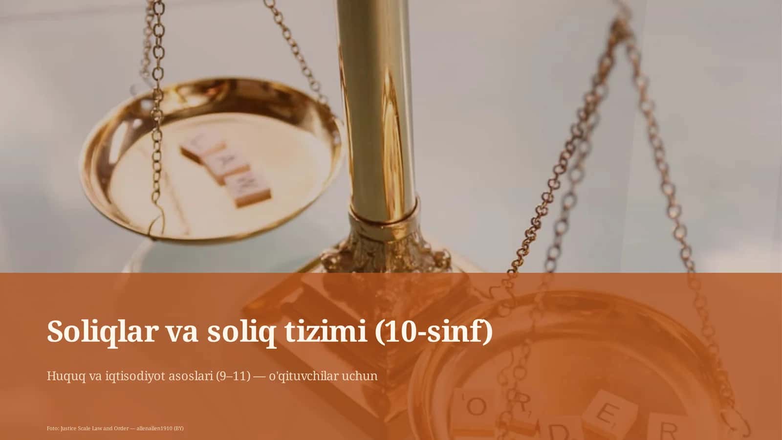 Soliqlar va soliq tizimi (10-sinf) 1
