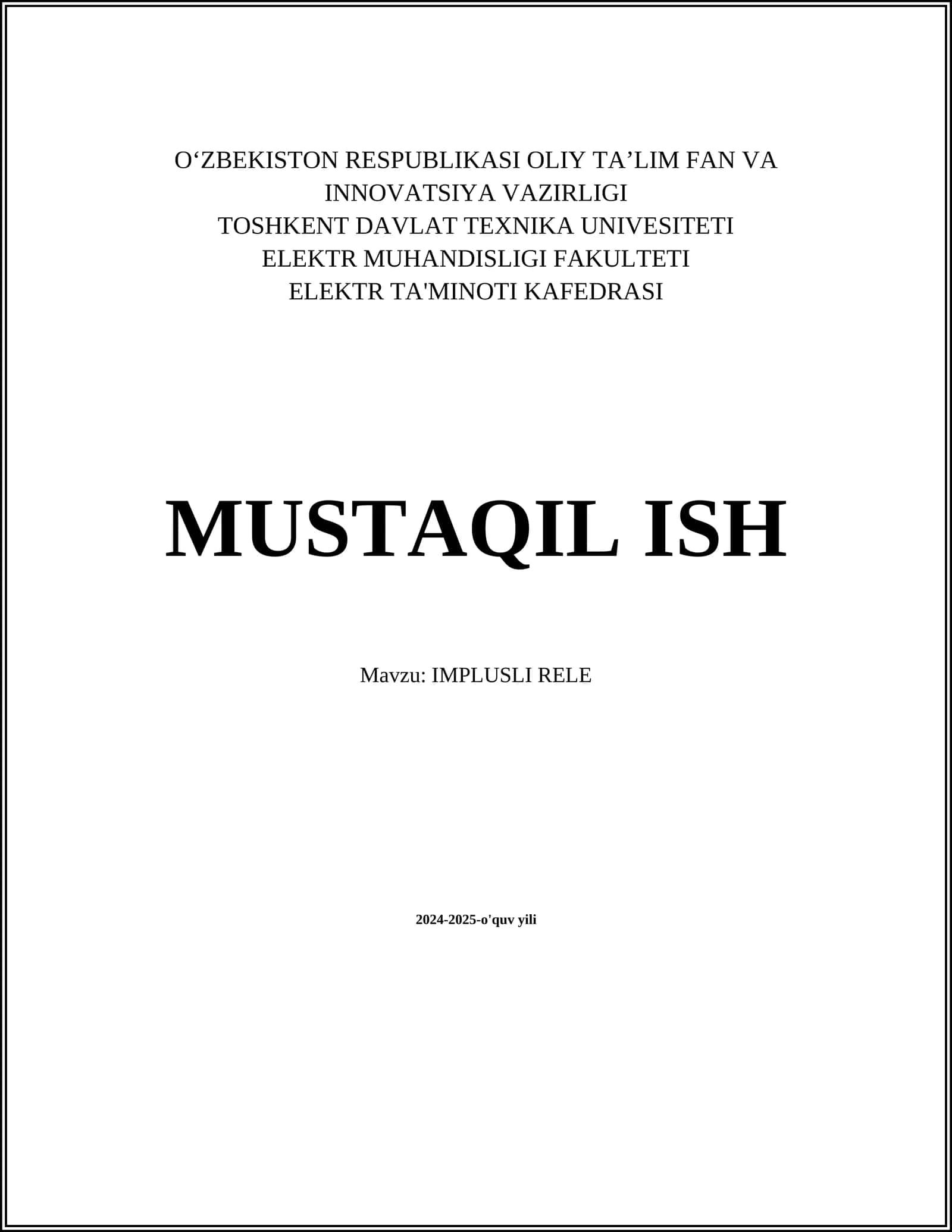 IMPLUSLI RELE 1
