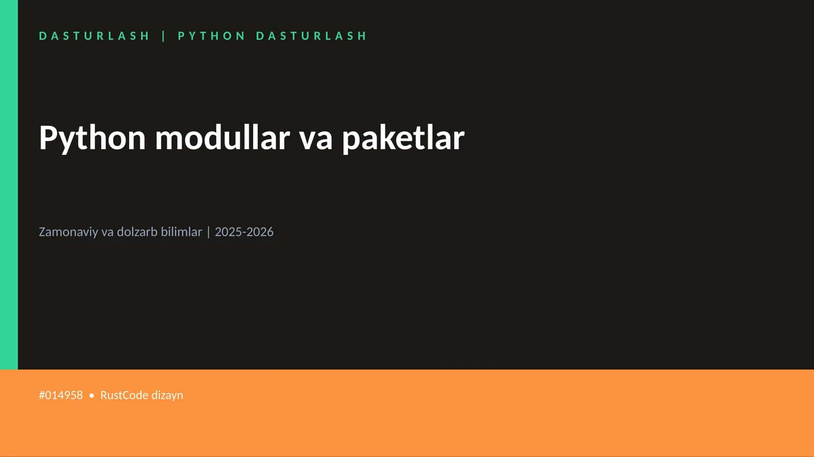 DASTURLASH | PYTHON DASTURLASH 1