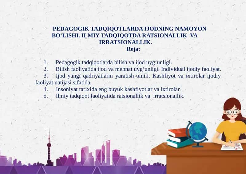 Pedagogik Tadqiqotlarda Ijodning Namo'yon Bo'lishi 1