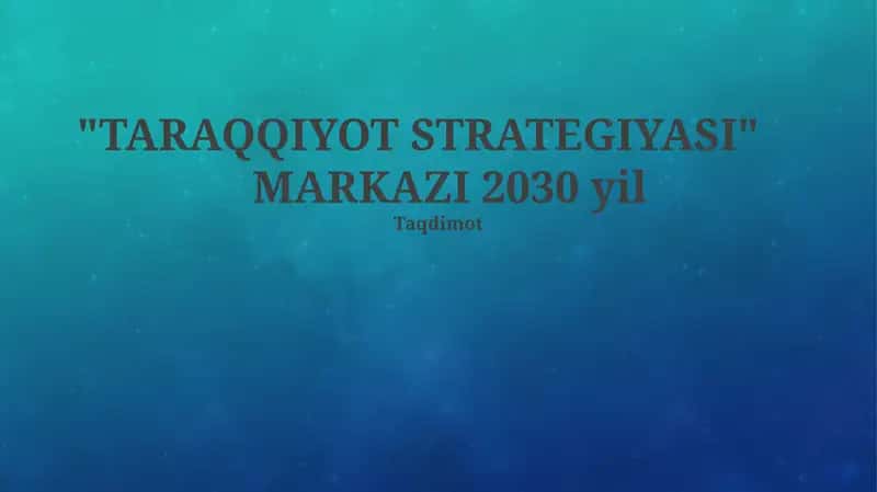 Taraqqiyot strategiyasi 1