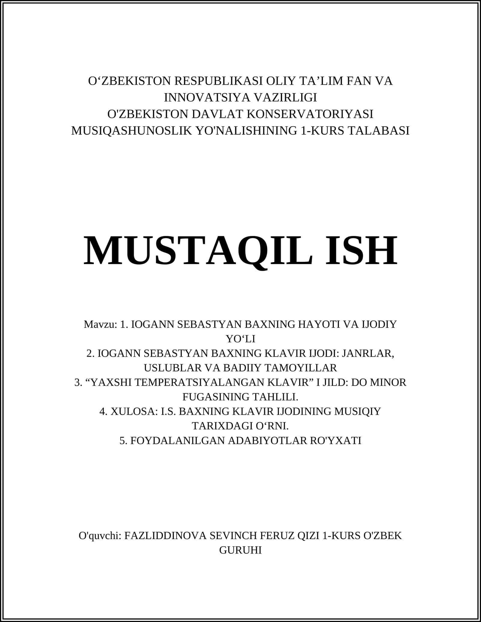 IOGANN SEBASTYAN BAXNING HAYOTI VA IJODIY YO‘LI 1