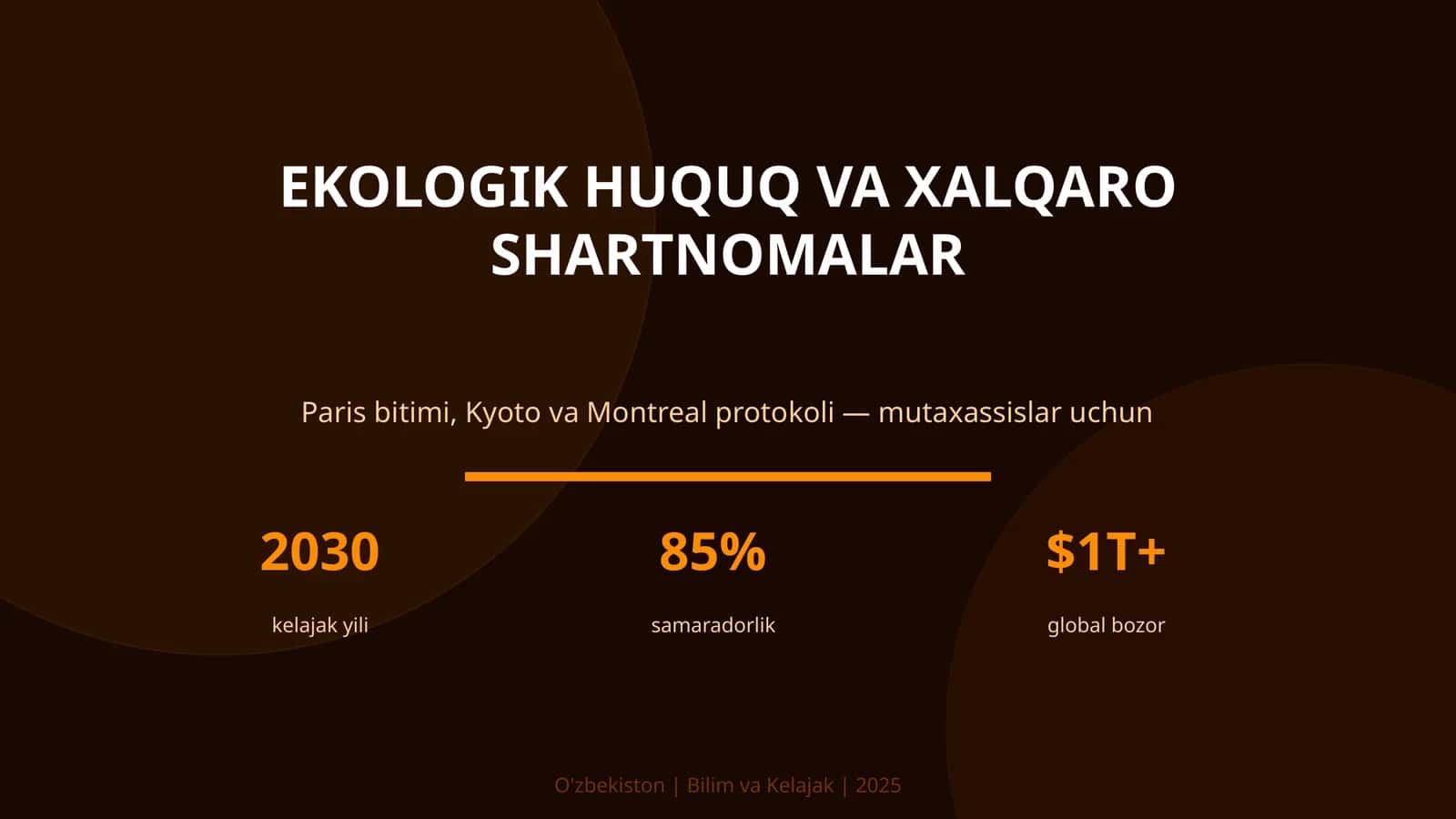 EKOLOGIK HUQUQ VA XALQARO SHARTNOMALAR 1